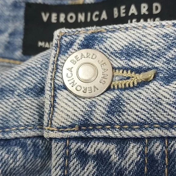 Veronica Beard Carly Kick-Flare Jean High Rise in Pebble Stone Wash Size 29